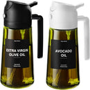 Spray de Óleo para Cozinha de 470 ML, Dispensador de Azeite 2 em 1