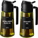 Spray de Óleo para Cozinha de 470 ML, Dispensador de Azeite 2 em 1