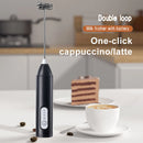 Misturador Elétrico Portátil para Café e Leite — Batedor de Espuma, Creme e Ovos