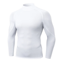 Camiseta de Compressão Masculina Premium – Gola Alta, Manga Longa e Proteção UV para Treinos